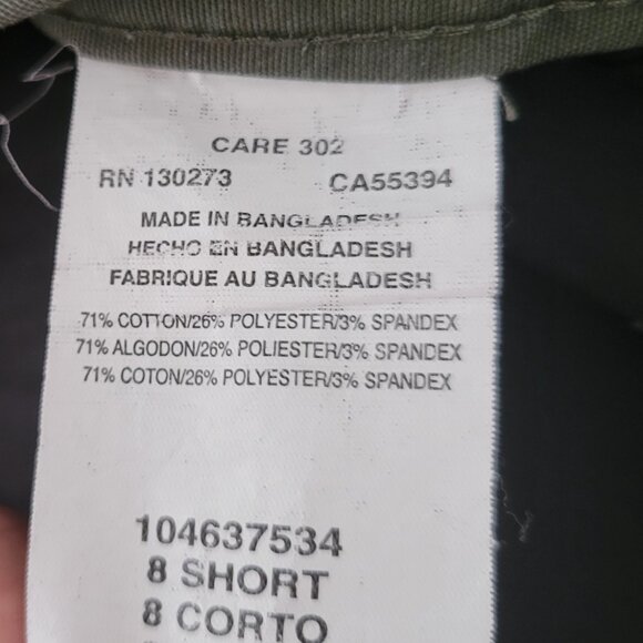 Lee Pants Dark Green Wrinkle Free sz 8 Short Women's Casual Business classic EUC - Picture 9 of 10